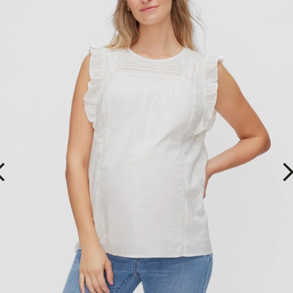 Maternity cotton blouse - Picture 1 of 10